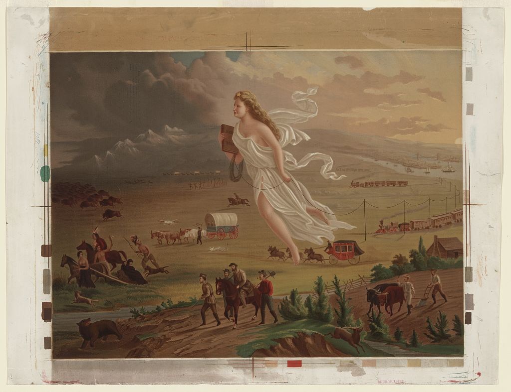 아메리칸 프로그레스: 1872년 원화를 바탕으로 한 판화