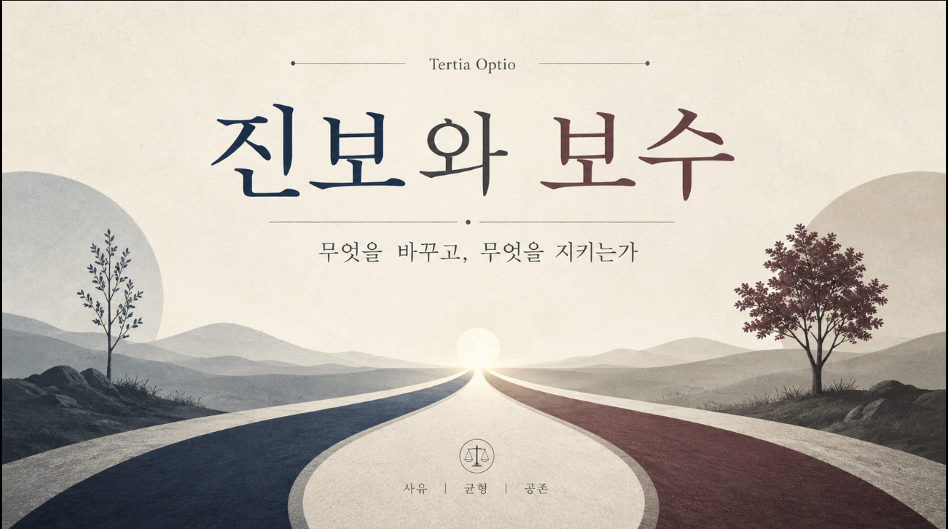 진보와 보수의 두 길이 하나의 공적 지평을 향해 이어지는 삽화